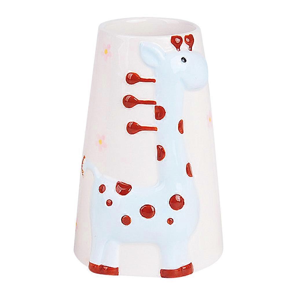 Vertical Kettle Holder Giraffe Ceramic Water Bottle Holder for Hamsters 2Pcs