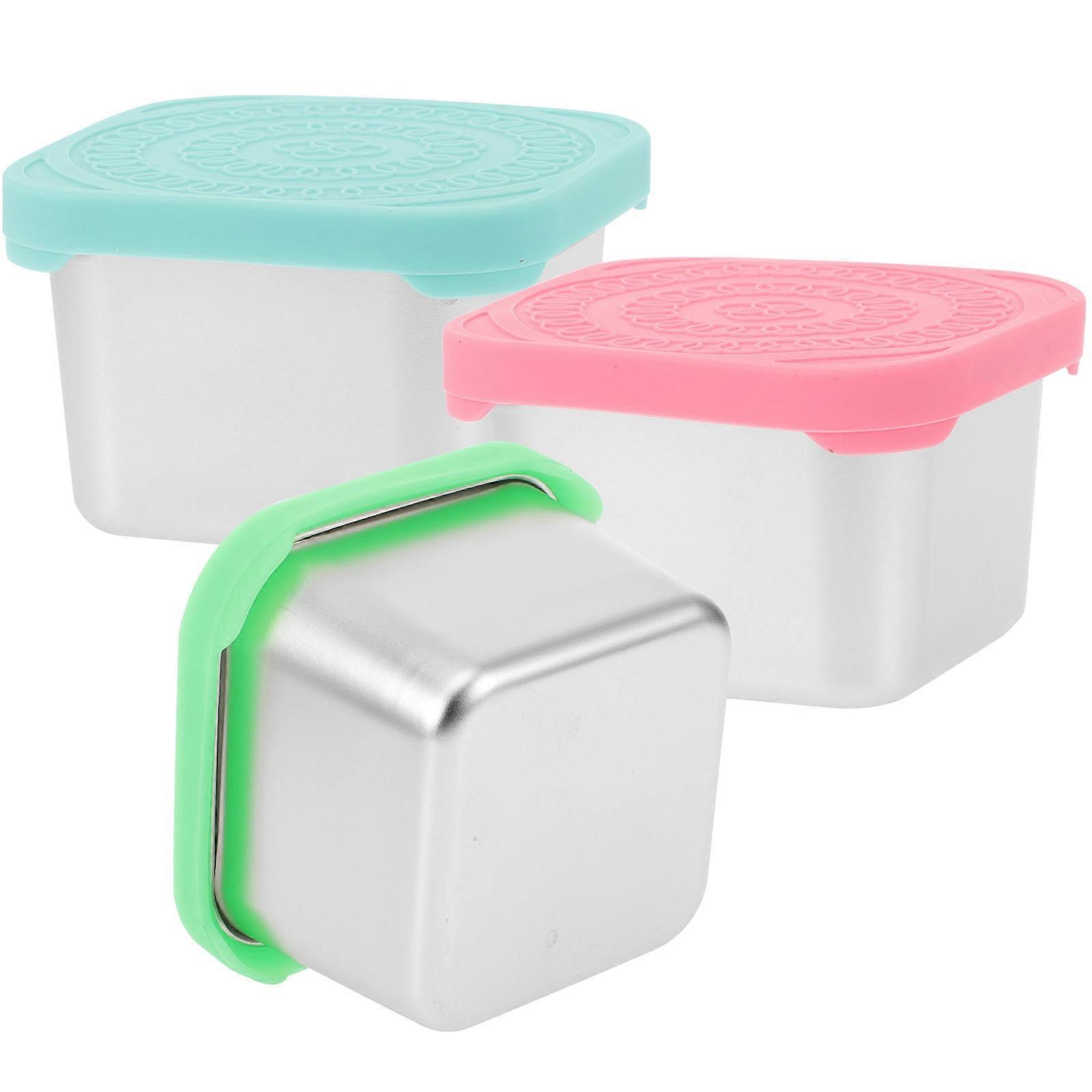 Food Storage Snack Boxes Made Of Stainless Steel Suitable For Children And Home Use With 12 Pcs Assorted Color Boxes