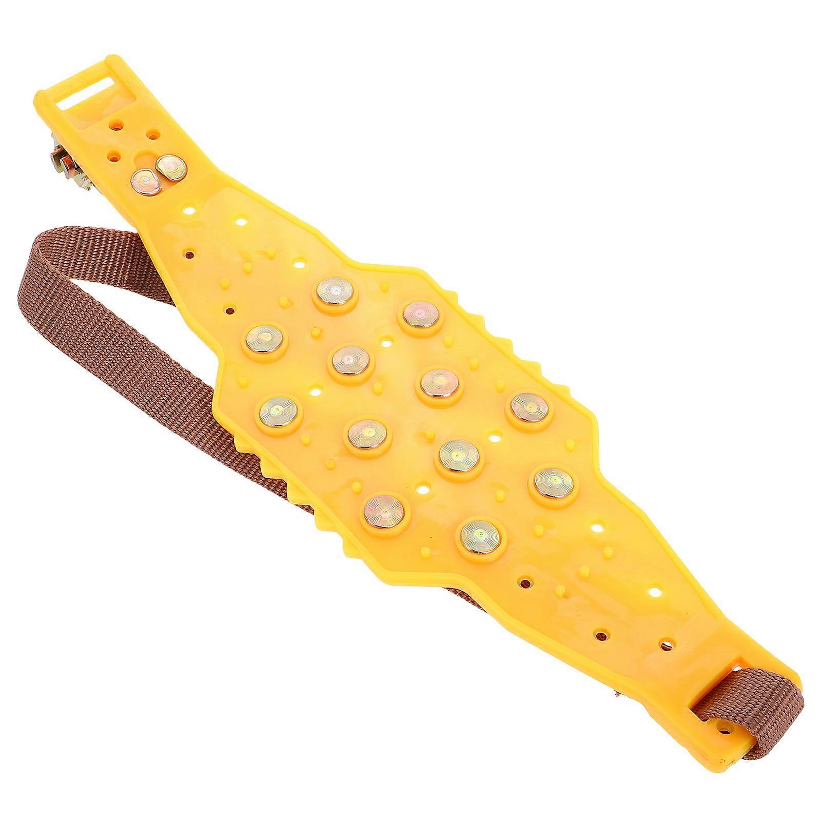 Yellow Anti Slip Tire Strap Chain 2Pcs For Trucks Designed For Winter Driving And Icy Roads With Vehicle Safety Assurance