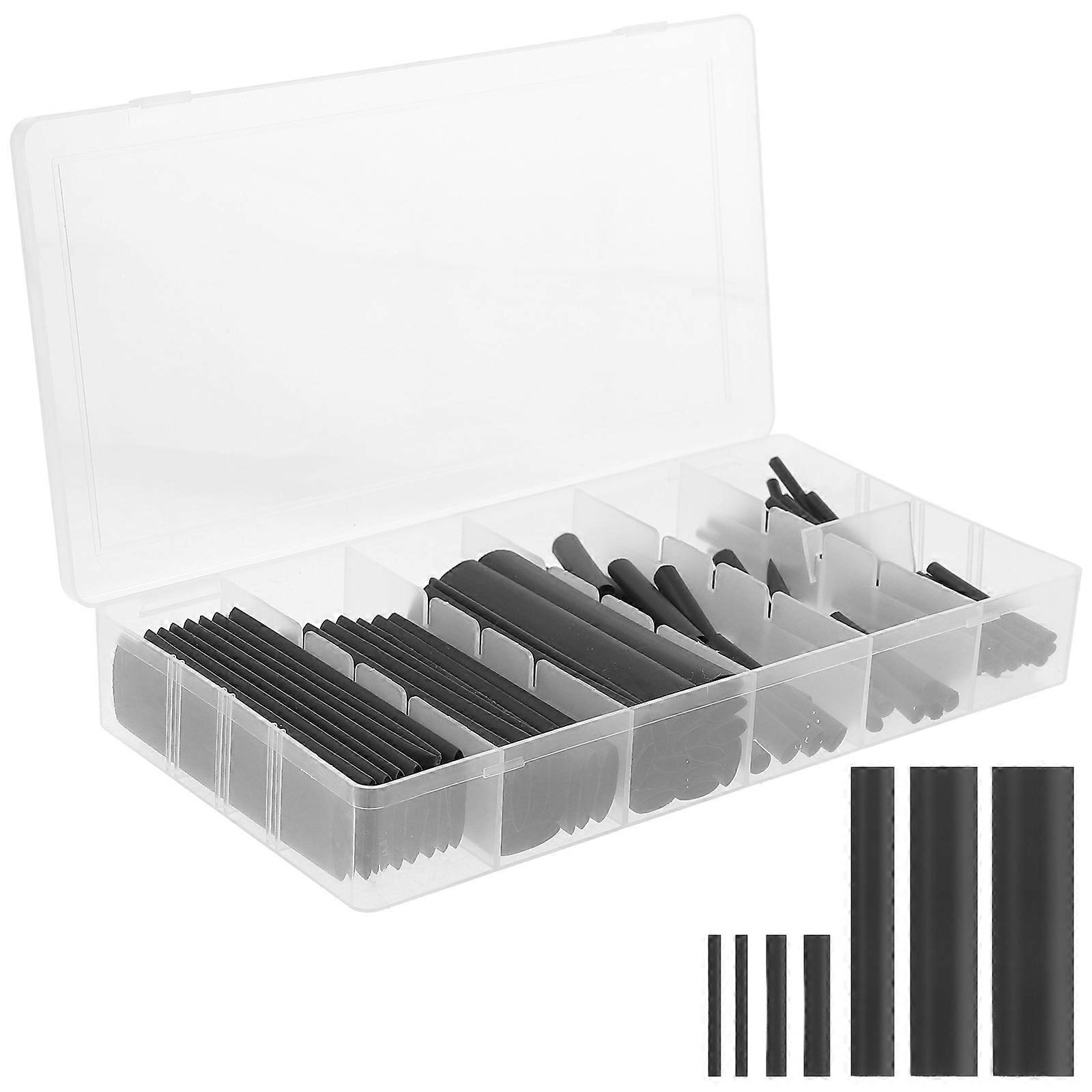508 Pcs Heat Shrink Tubing Assorted Wire Protection for DIY Enthusiasts Available in Black Size 10mmx80mm Voltage Withstanding