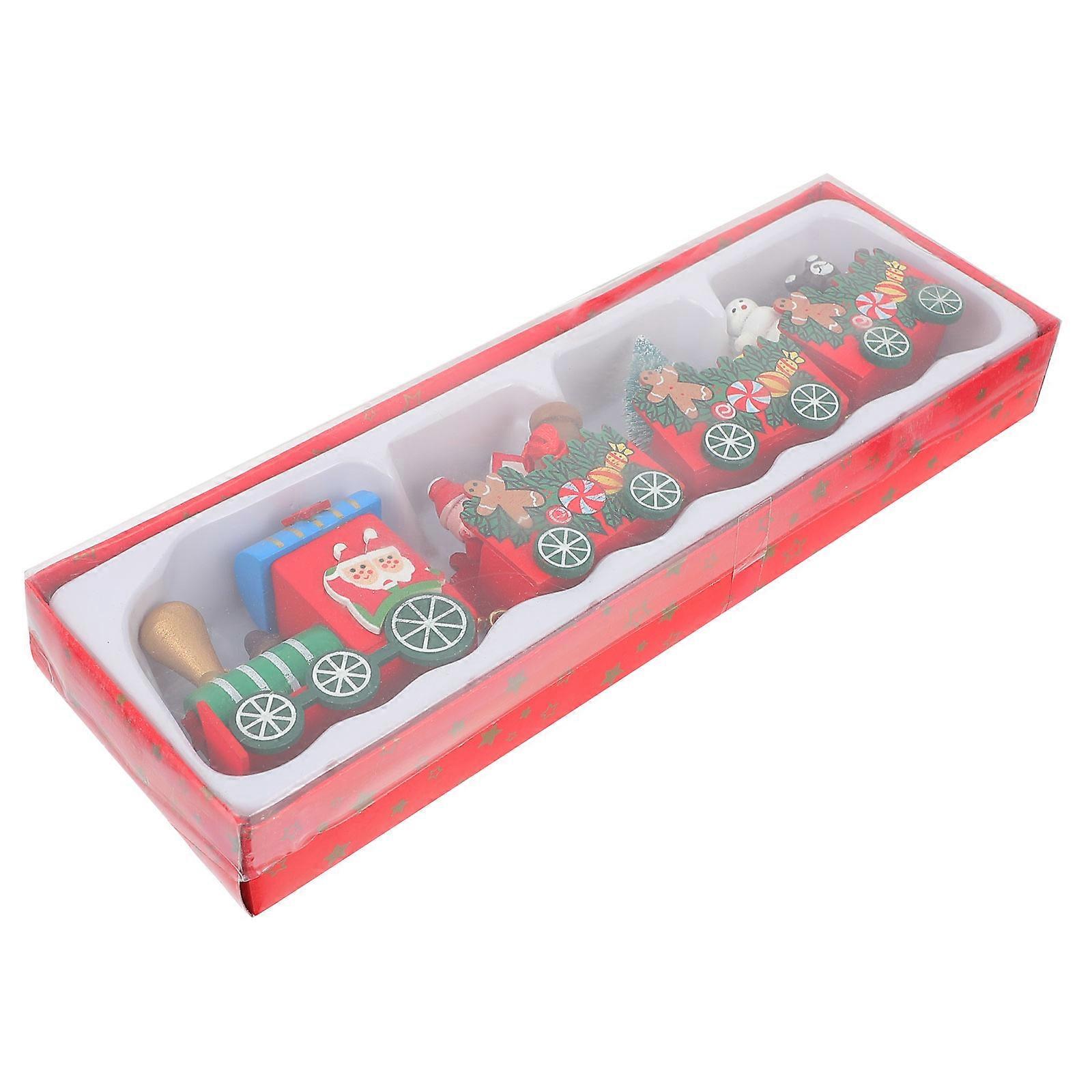 Train Toy Christmas Style Decoration For Gift Giving Occasions Indoor Use Red Color 2 Boxes