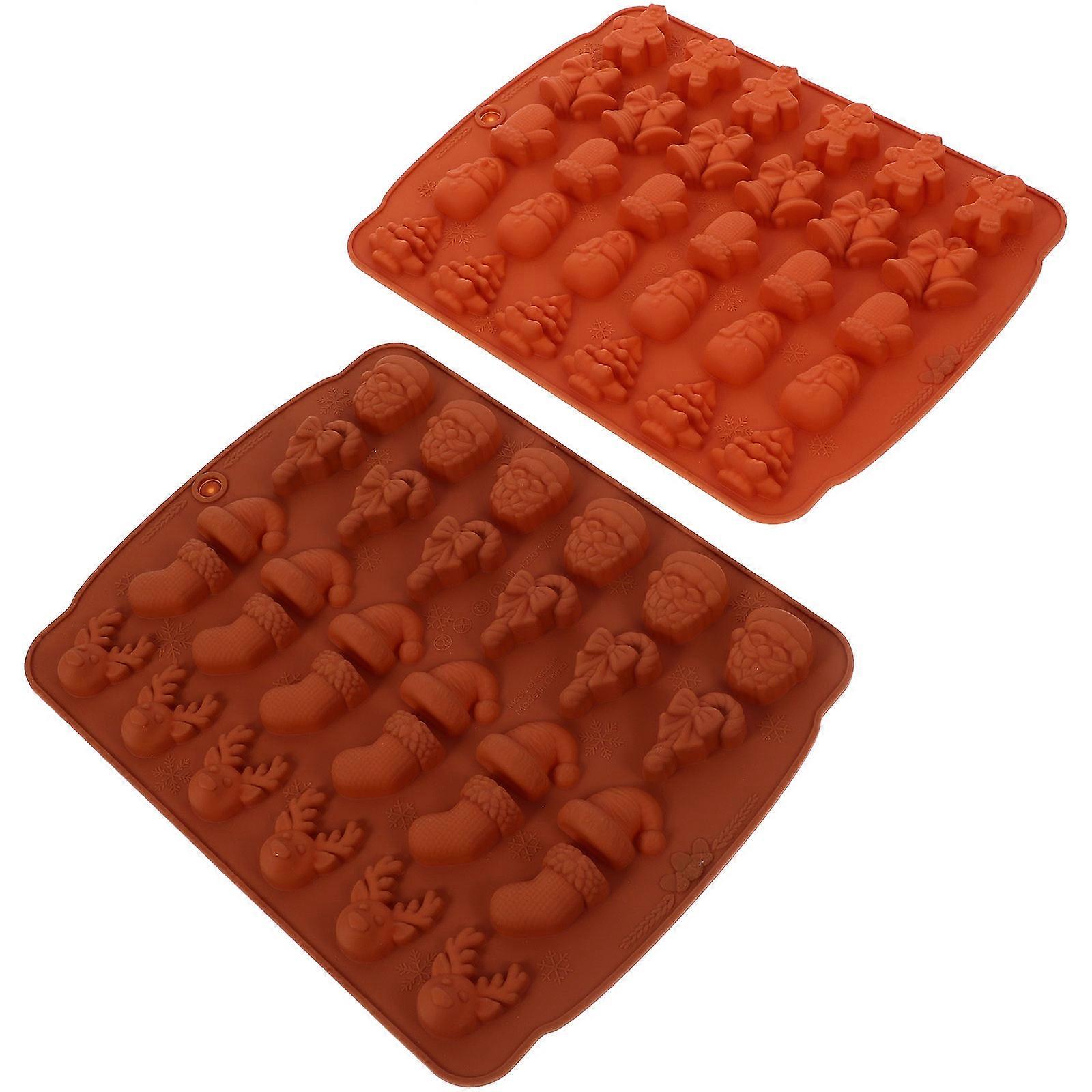 8 Pcs Silicone Chocolate Mold For DIY Crafting Christmas Occasions Multi-Functional Molds Flexible Use