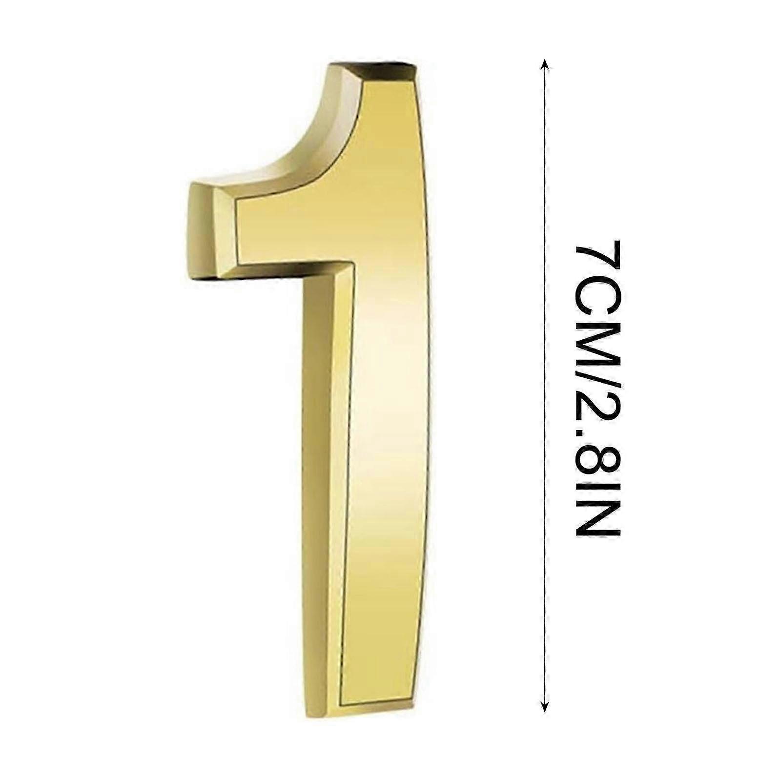 3 Inch Gold Modern House Numbers 0-9 Self-Adhesive Metal Mailbox Numbers for Outside Inside Signs, Easy Install 2025