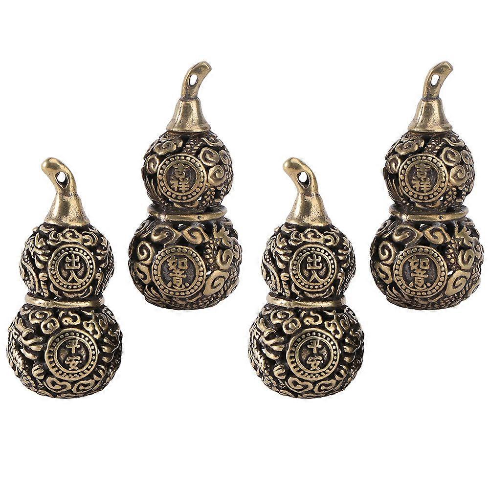 Brass Gourd Pendant Decorative Brassware for Decor 8Pcs Creative Set