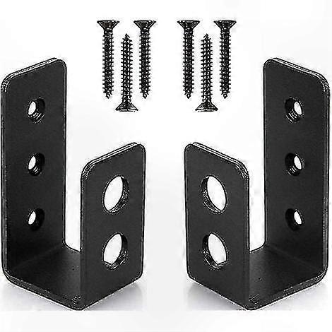 U-Shape Door Brackets, 2-Pack for Security and Protection, Durable Steel Construction