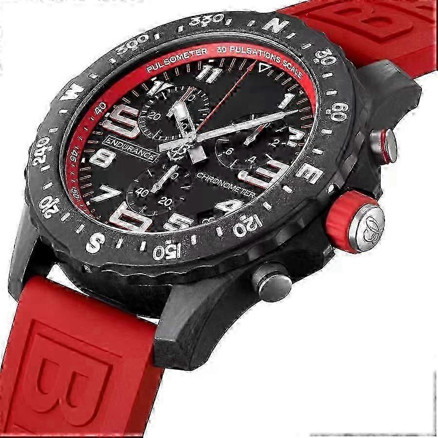 Kronograf İzle Erkekler Kuvars High-end Spor Bilek İzle Çok fonksiyonlu Altı pinli Profesyonel Erkekler Saatler