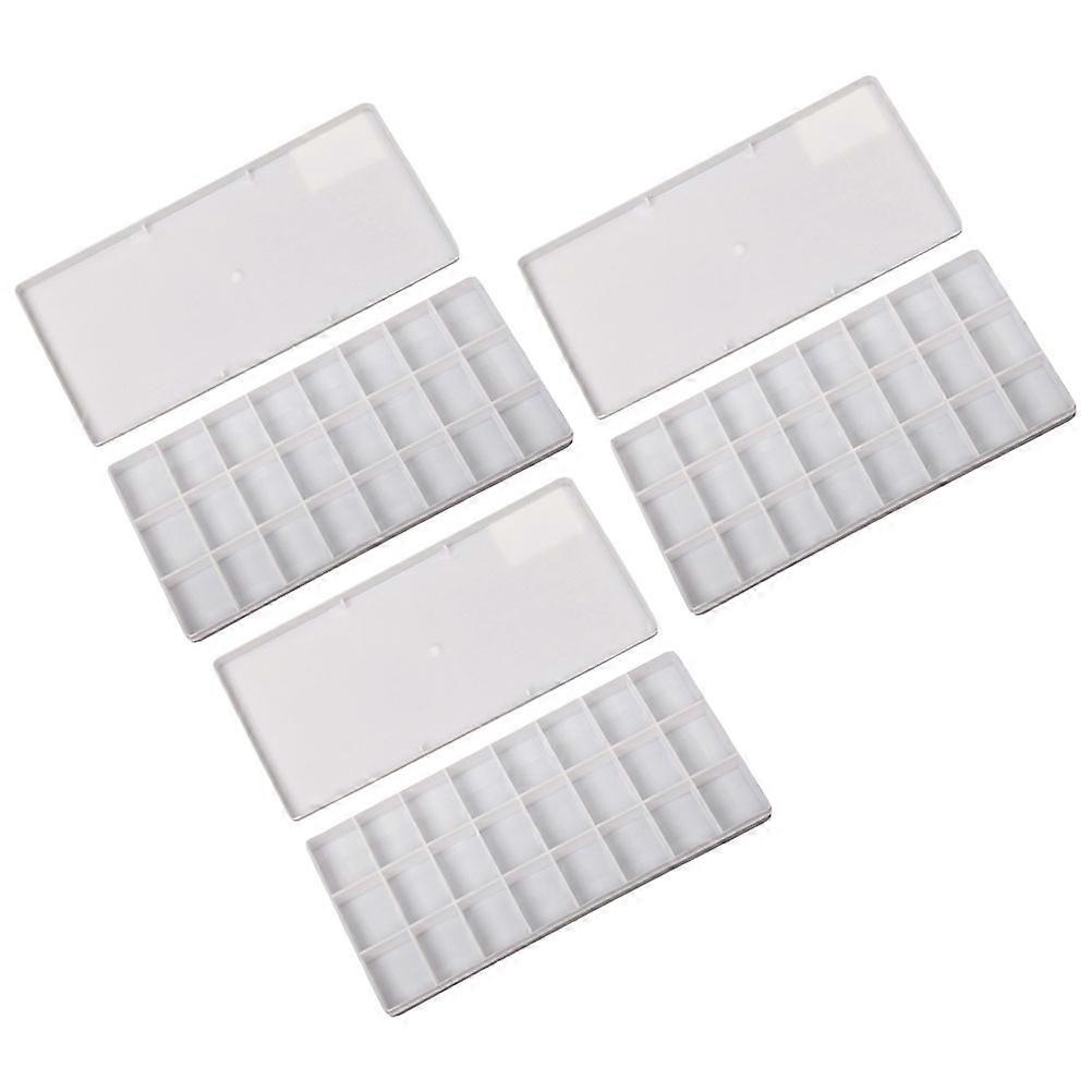 Pigment Storage Box for Watercolor 6Pcs Plastic Color Mixing Plate
