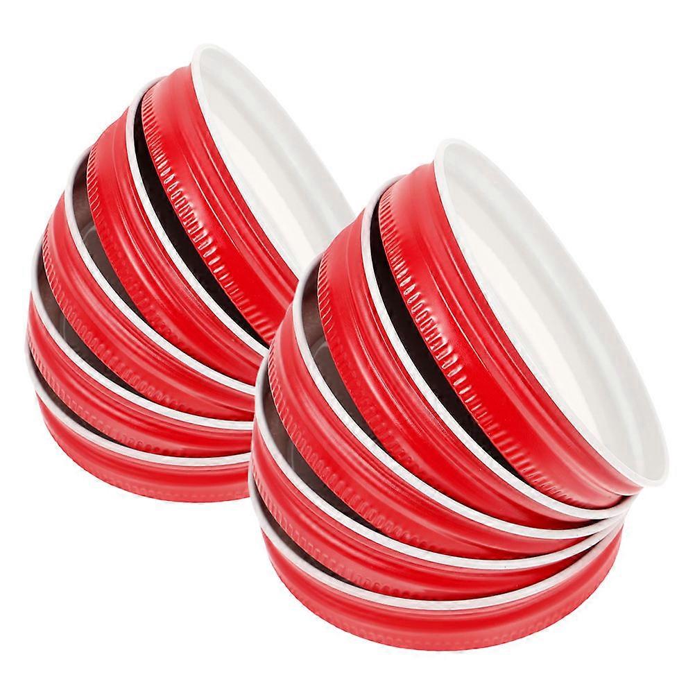 Multipurpose Canning Jar Covers 20 Pcs Designed For Preservation Of Jams And Jellies In Red Metal Perfect For Home Canning