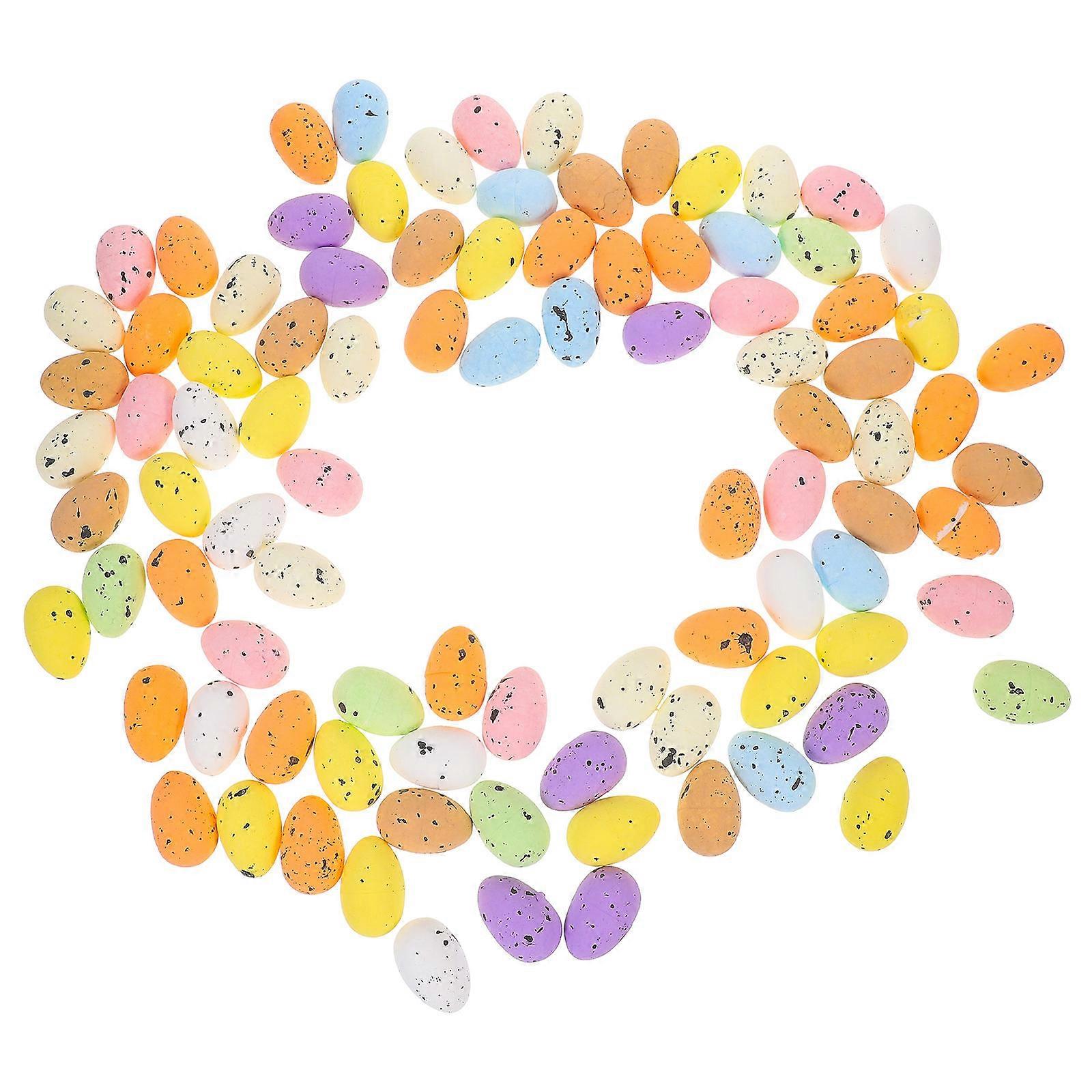 DIY Foam Easter Eggs Decor for 500Pcs Colorful Easter Egg Supplies