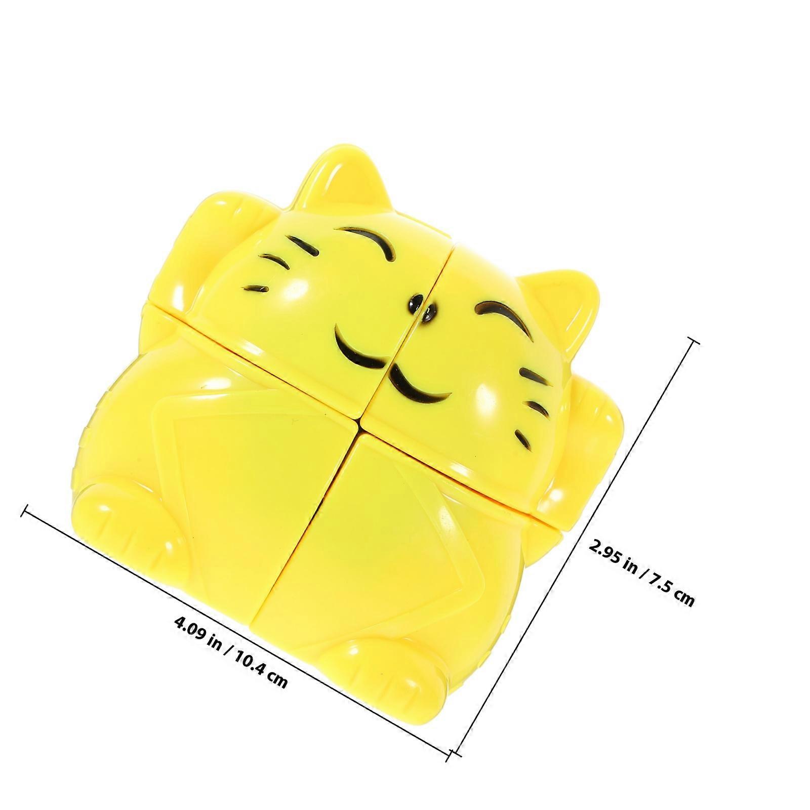 Educational Plaything for Cat Cube Toy Yellow Durable ABS