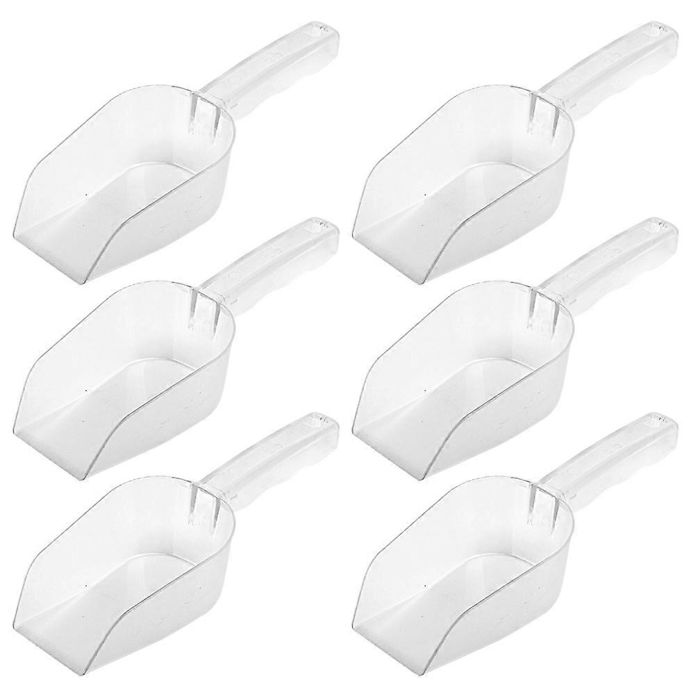 Ice Plastic Kitchen Scoop for Food Serving 6Pcs Transparent Pc