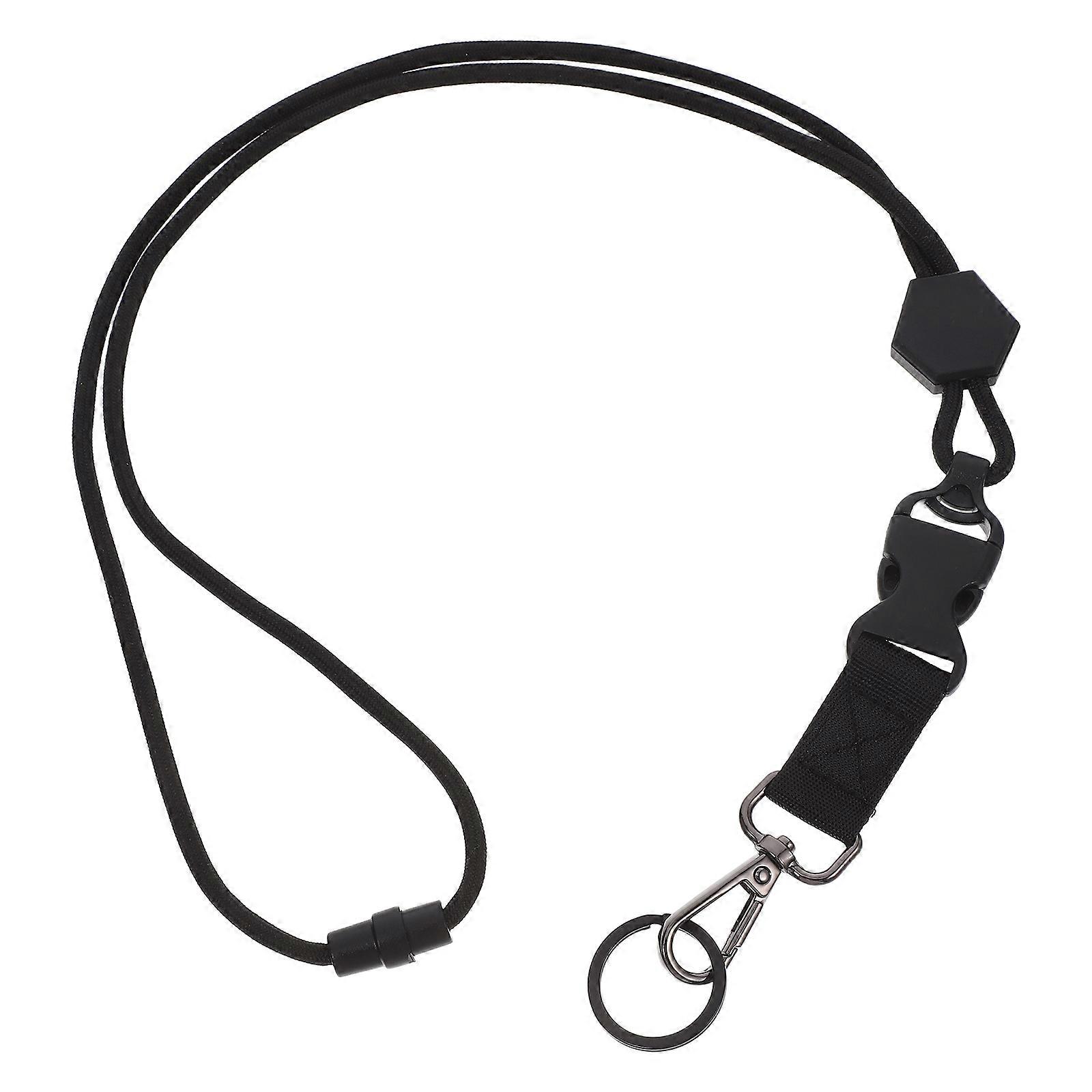 Id Badge Lanyards Heavy Duty for Backpacking and Hiking with 4Pcs Black