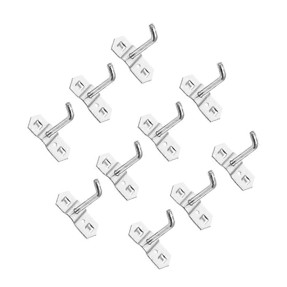 Iron Pegboard Hook Silver Peg Board Wall Hooks for Hanging 20Pcs