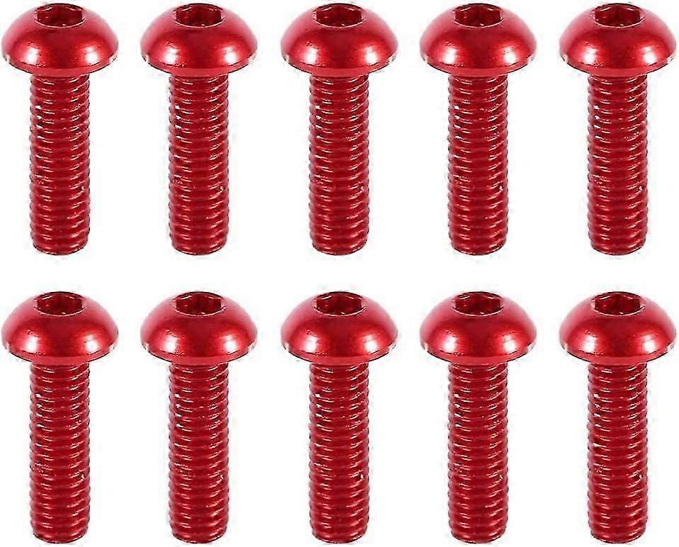 2025 Latest Model  10pcs M3 6-10mm Button Round Aluminum Alloy Hex SocketScrew Bolt Multicolors for