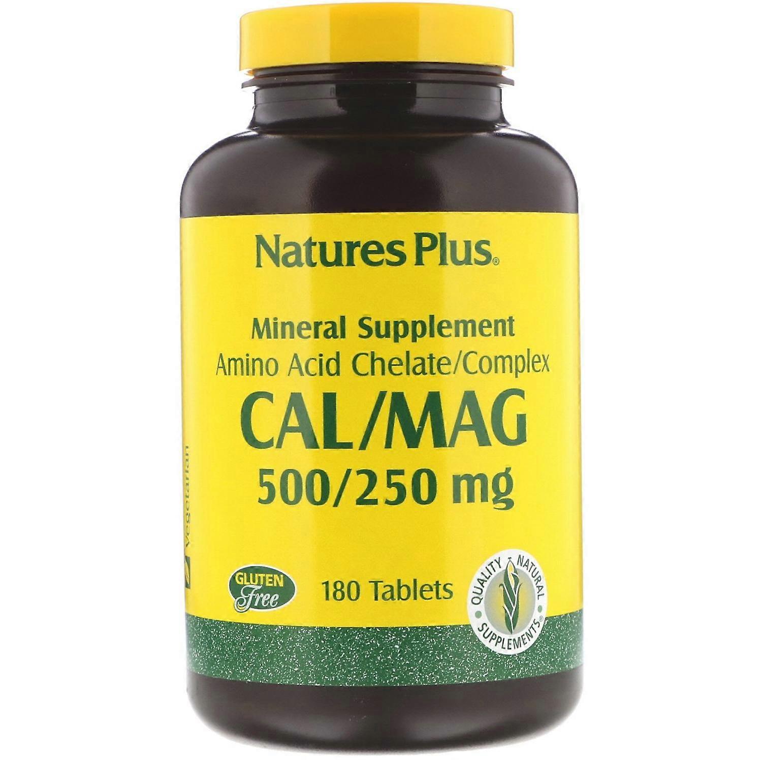 Nature-apos;s Plus, Cal/Mag, 500/250 mg, 180 comprimés
