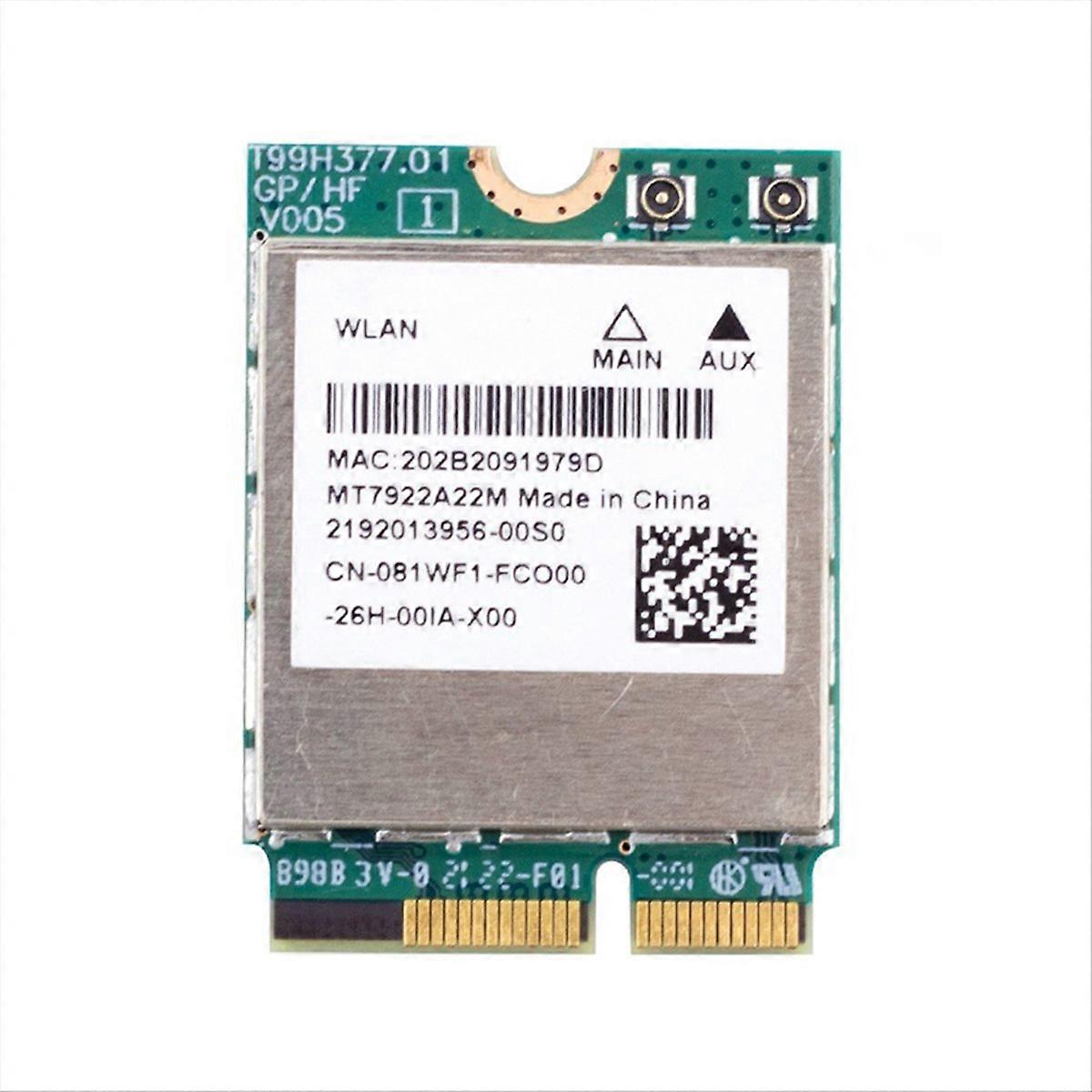 MT7922 M.2 Wireless Card 5374Mbps Bluetooth 5.2 Network Adapter