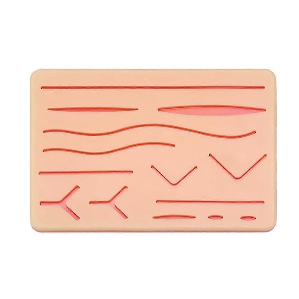 Upgraded 3 Layers Suture Practice Pad 14 Wounds Long-lasting Mesh Silicon Skin Pad Reusable Hard To Rip Stitching Pad Starter