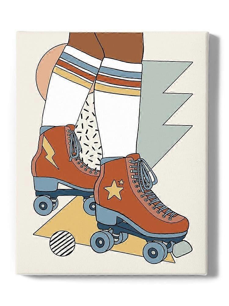 Αφήστε το να κυλήσει. Rollerskates τυλιγμένο καμβά -Victoria Barnes Σχέδια,-ouyac414