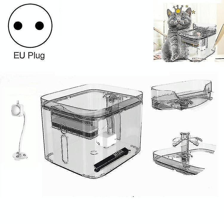 Bird Cage Bird Baths Automatic Circulating Filter Six-fold Purifying Pet Smart Water Dispenser Style:induction And