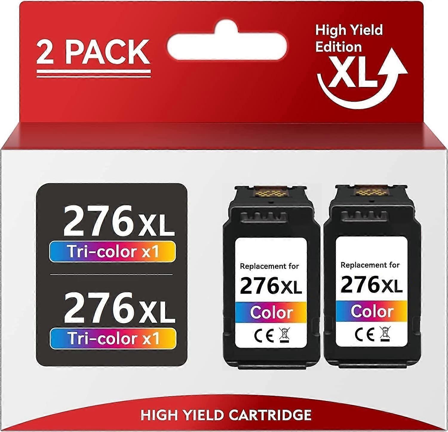 Compatible with CL-276XL CL 276 XL High Yield Color Ink Cartridge Replacement for Canon PIXMA TS3500 TS3520 TS3522 TR4700 TR4720 TR4722 (Tri-Color, 2