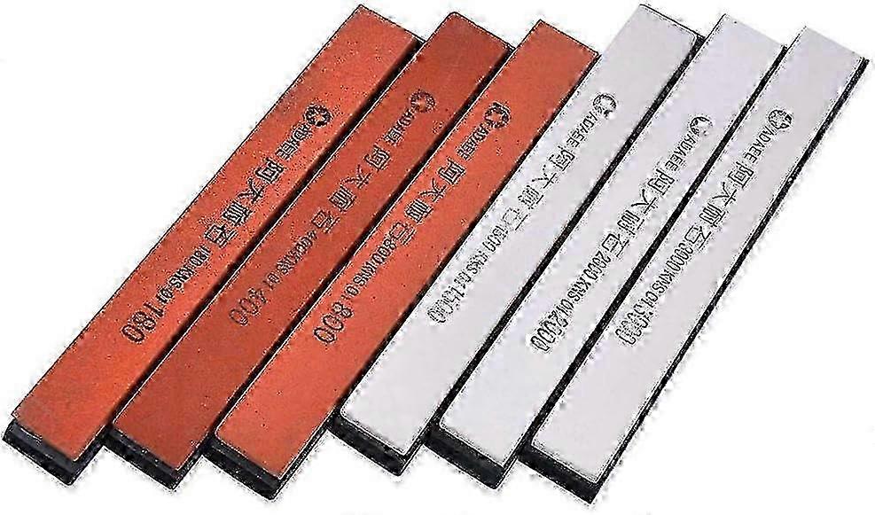 EMOTREE Sharpening Stone Set of 6 180# 400# 800# 1500# 2000# 3000# Knife Sharpener with Non-Slip Coating