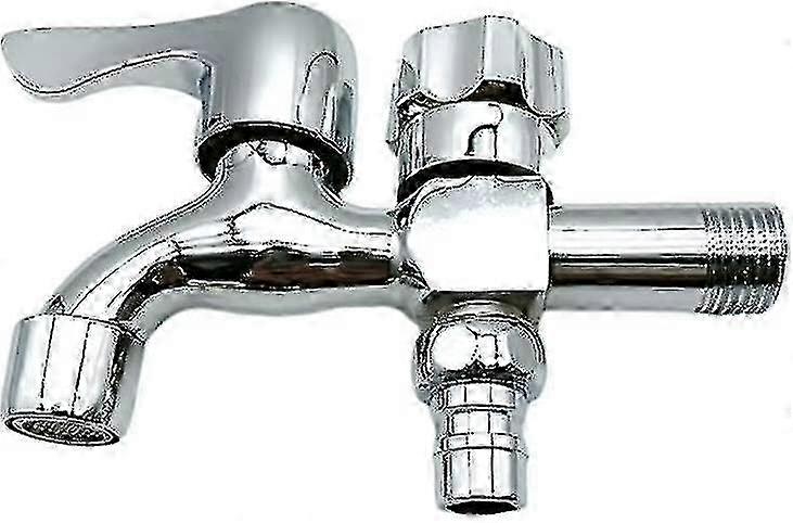 Robinet double sortie pour jardin, robinet extérieur en laiton interface 3/4"