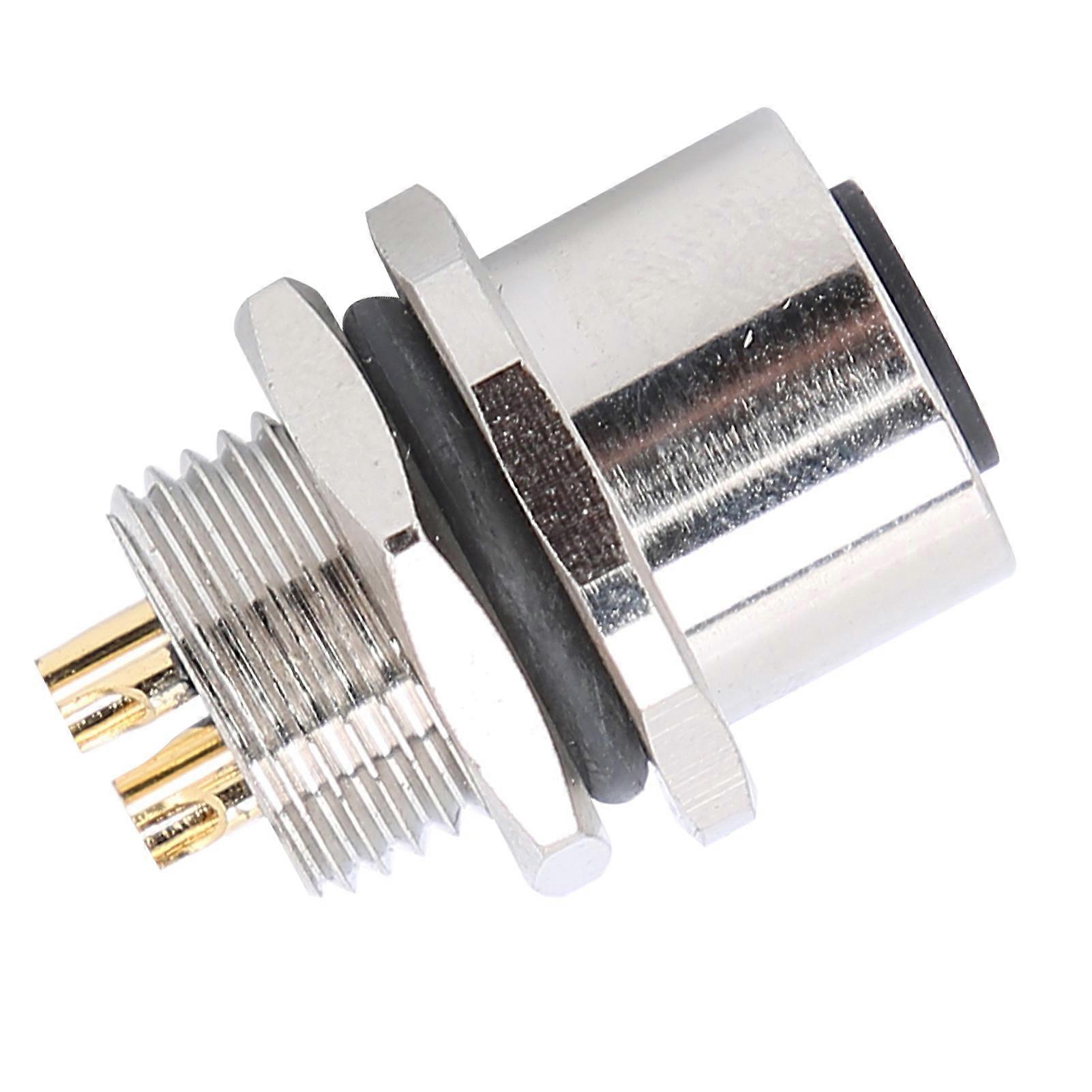 Waterproof Connector Thread Panel Front Mounting Socket Electrical Circuit Accessories M12‑B‑S4