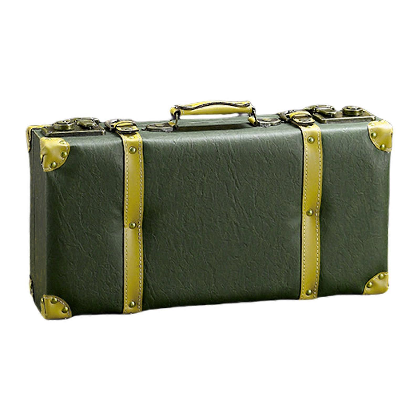 Elegant European Styles Storage Box Sturdy Wood Travel Case with Ample Space for Personalize Items Organization  Sand green