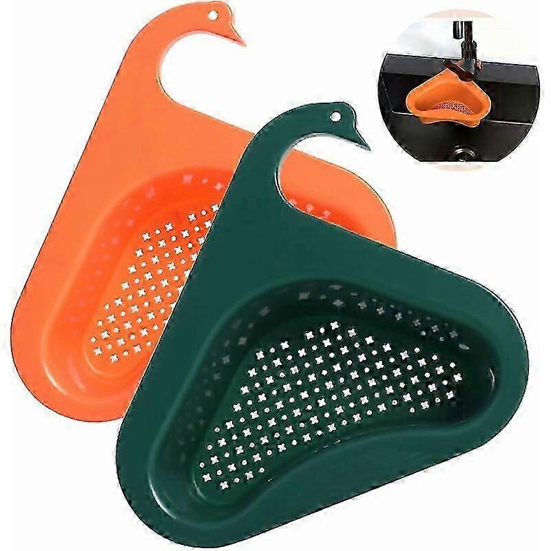 2pcs Colander Collapsible Dish Drainer Hanging Strainer Triangular Mesh Colander for Sink Sink Basket Strainer Storage Drainer Strainer Perforation Dr