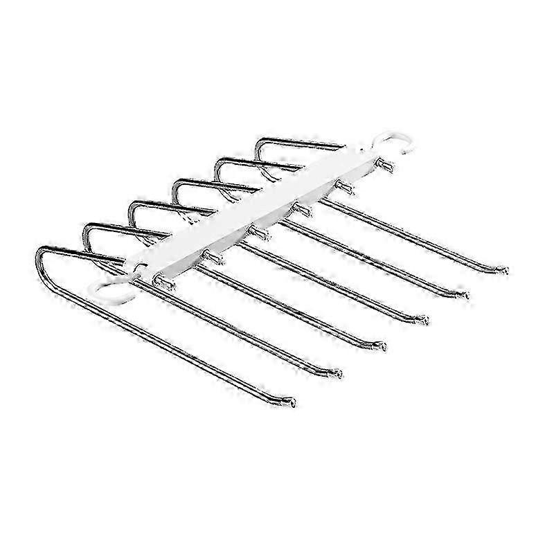 رف بنطلون من الستانلس ستيل ، منزل مضاد للانزلاق ، خزانة ملابس ، 6 في 1 ، 1 قطعة