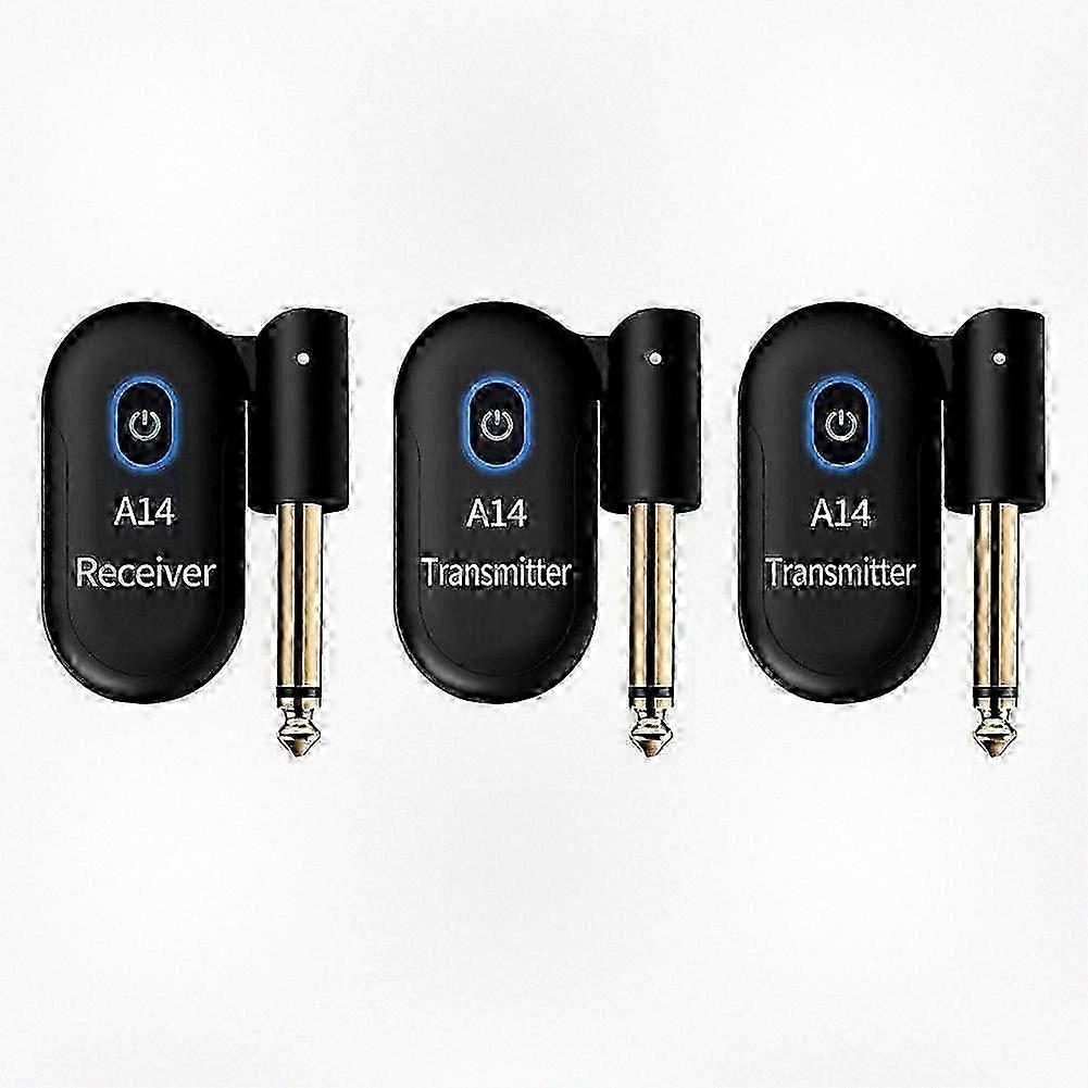 A14 Dual-Channel Wireless Guitar Transmitter and Receiver System for Electric Guitars