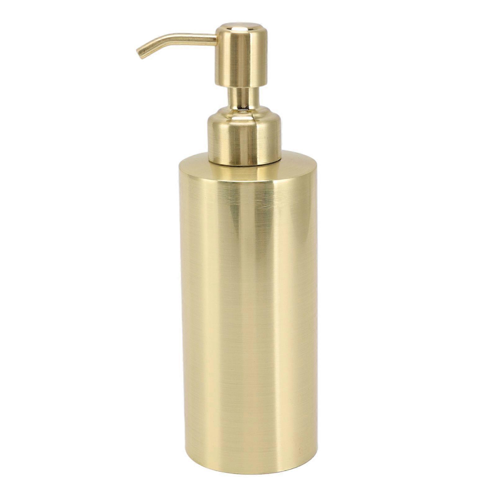 バスルームとキッチン用のステンレス製ゴールドソープディスペンサー - ハンドソープ、洗剤、またはローションディスペンサー