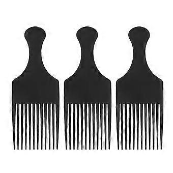 3pcs Professional Hair Pick Portable Salon Barber Shop Afro Pick Comb Hair Styling Tool