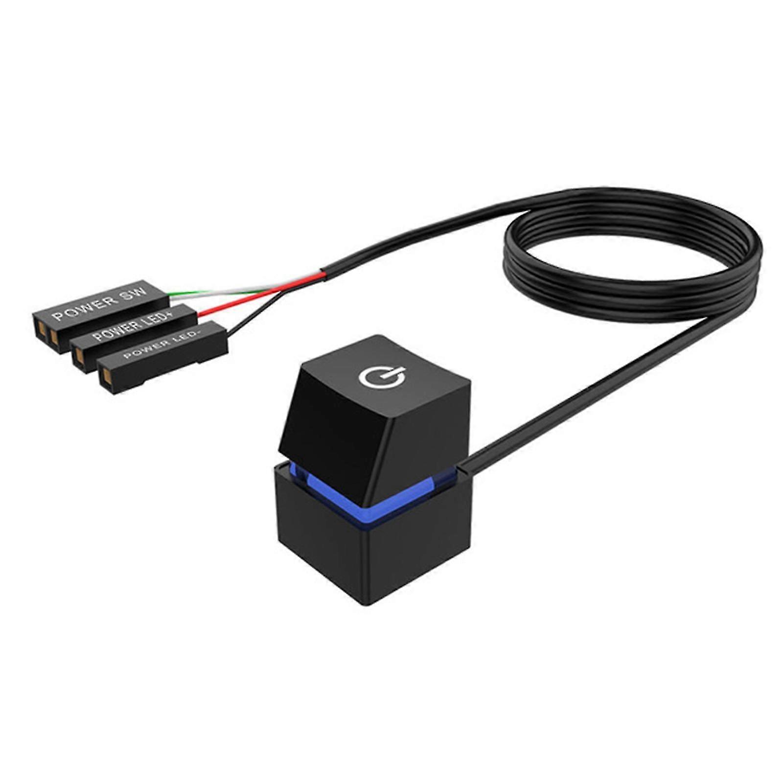 Aan / uit pc Power Button Switch Kabel Draagbare Desktop Computer Led Switch Cord