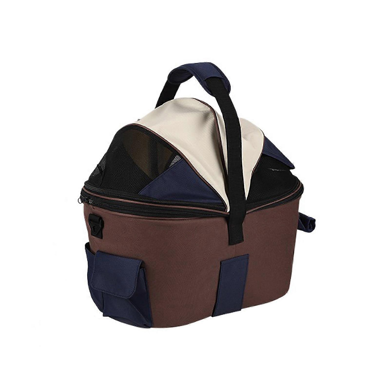 Foldable Pet Carriers Backpacks For Bicycles Commuting Light weight Construction Machine Washable Fabric Multicolor