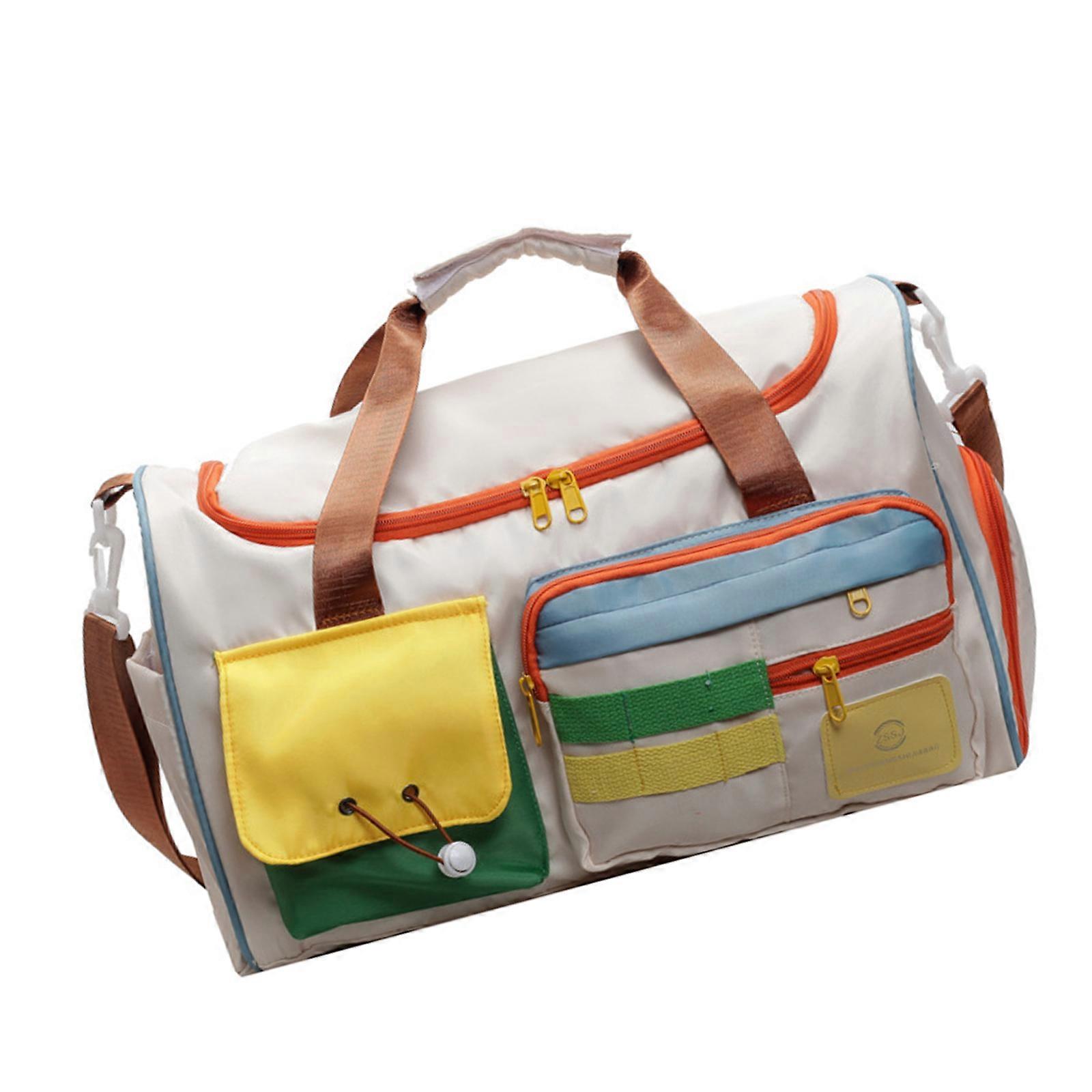 Elegant Athletic Continue Bag With Multiple Functional Pouches Comfortable Shoulder Belt Thin Plan For Fitness Travel Multicolor