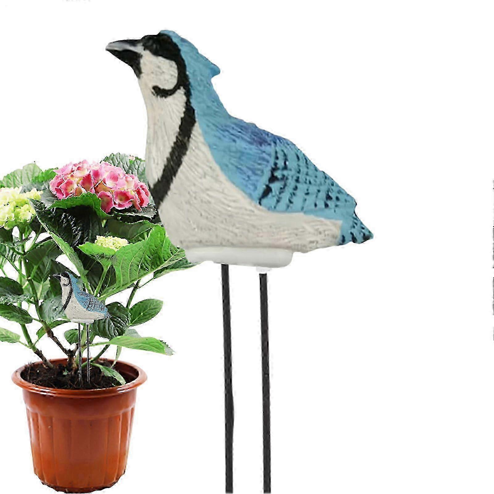 Soil Moisture Sensor for Plants | Bird-shaped Resin Moisture Sensor for Garden and Greenhouse Blue z