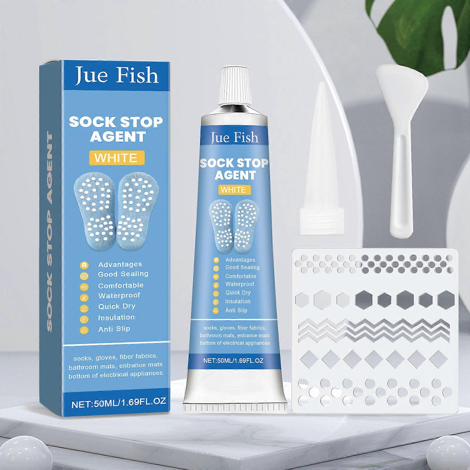 Jue Fish Socks Non-Slip Rubber Set, For Daily Use In The Back Heel Of Stockings Silicone Non-Slip Waterproof Rubber Set