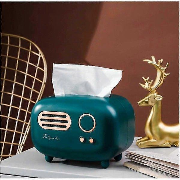 Retro napkin holder in the shape of a radio. Practical and attractive for the kitchen, bathroom countertops, vanities, bedside tables, desks, and tabl
