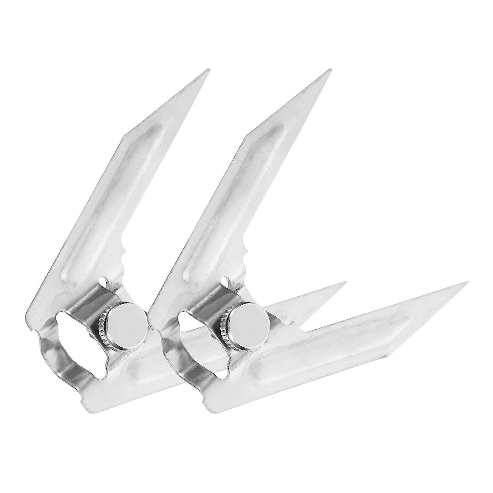 Rotating Roast Chicken Fork Stainless Steel for Home Kitchen 2Pcs Practical Set