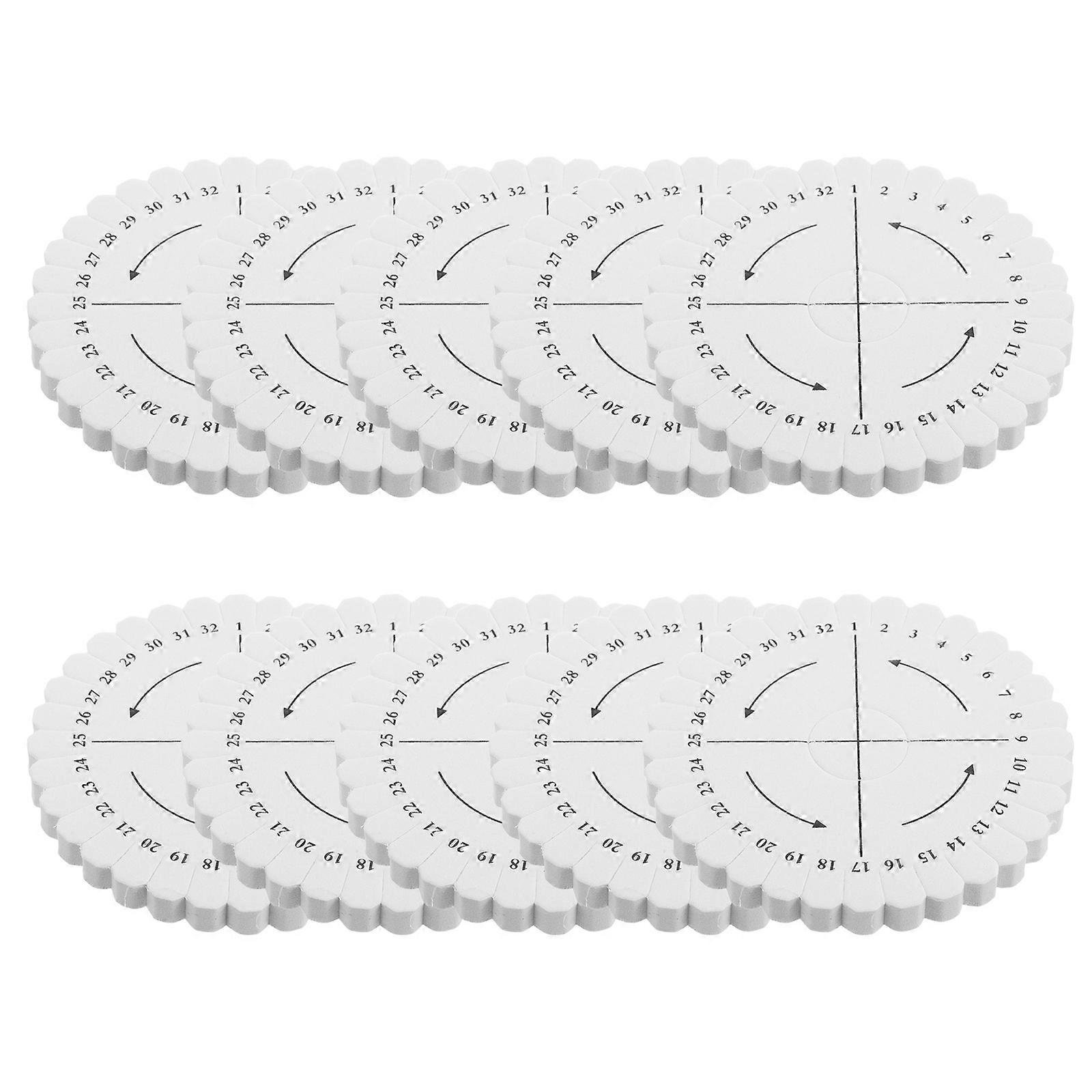 Round Braiding Plate Bracelet Braiding Disk for Craft 10Pcs DIY Tool