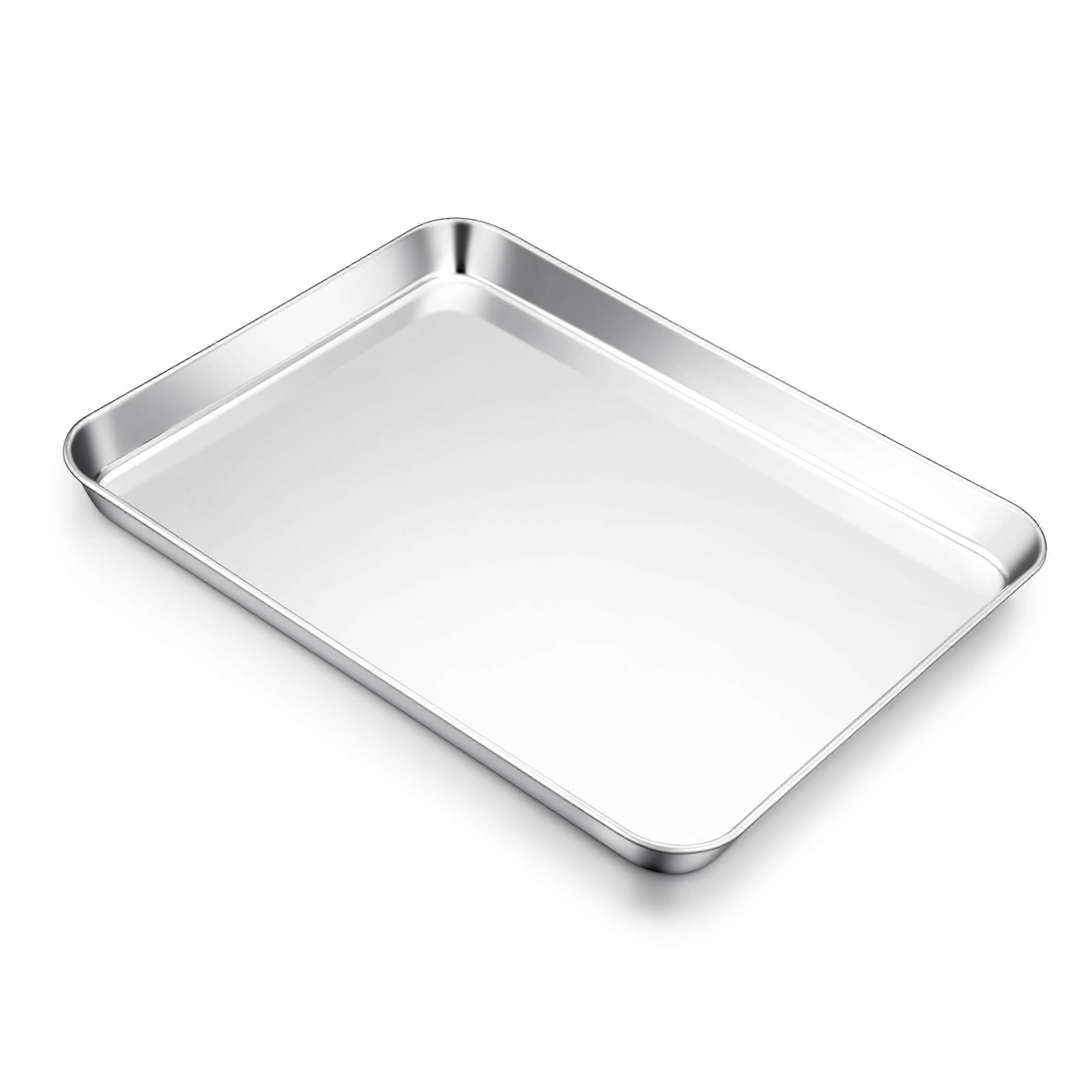 Stainless Steel Cookie Sheet 18x13 Inch Baking Pan, NonToxic Rust Tray