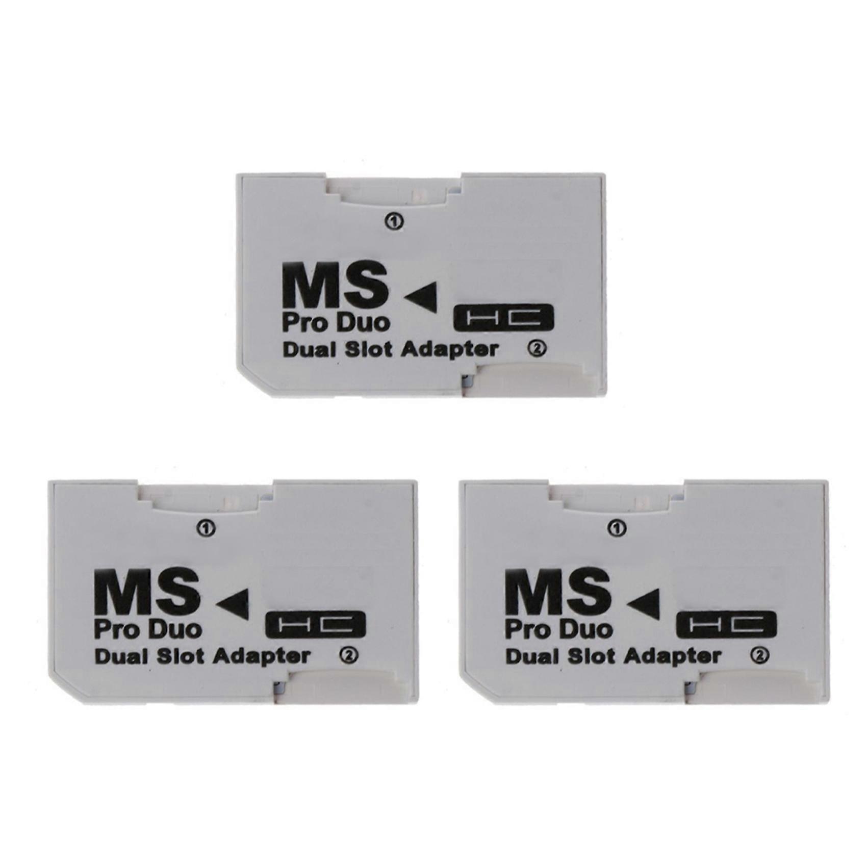 3X Memory Stick Pro Duo Card Reader Micro-SD TF to MS Pro Card Adapter Single Dual Slots for Sony PSP Gamepad for PSP