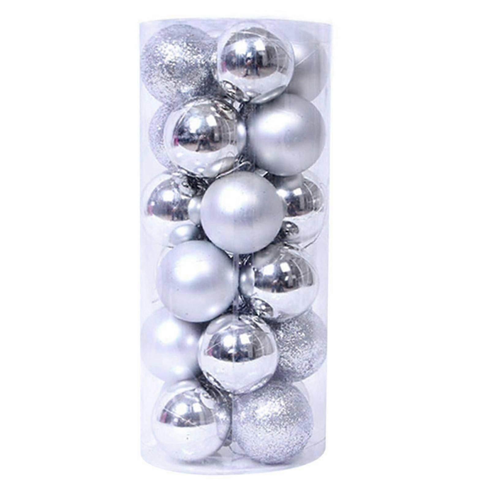 24 ks vianočných ozdôb na gule, nerozbitné vianočné gule, ozdoby na stromček, sada ozdôb - DSW