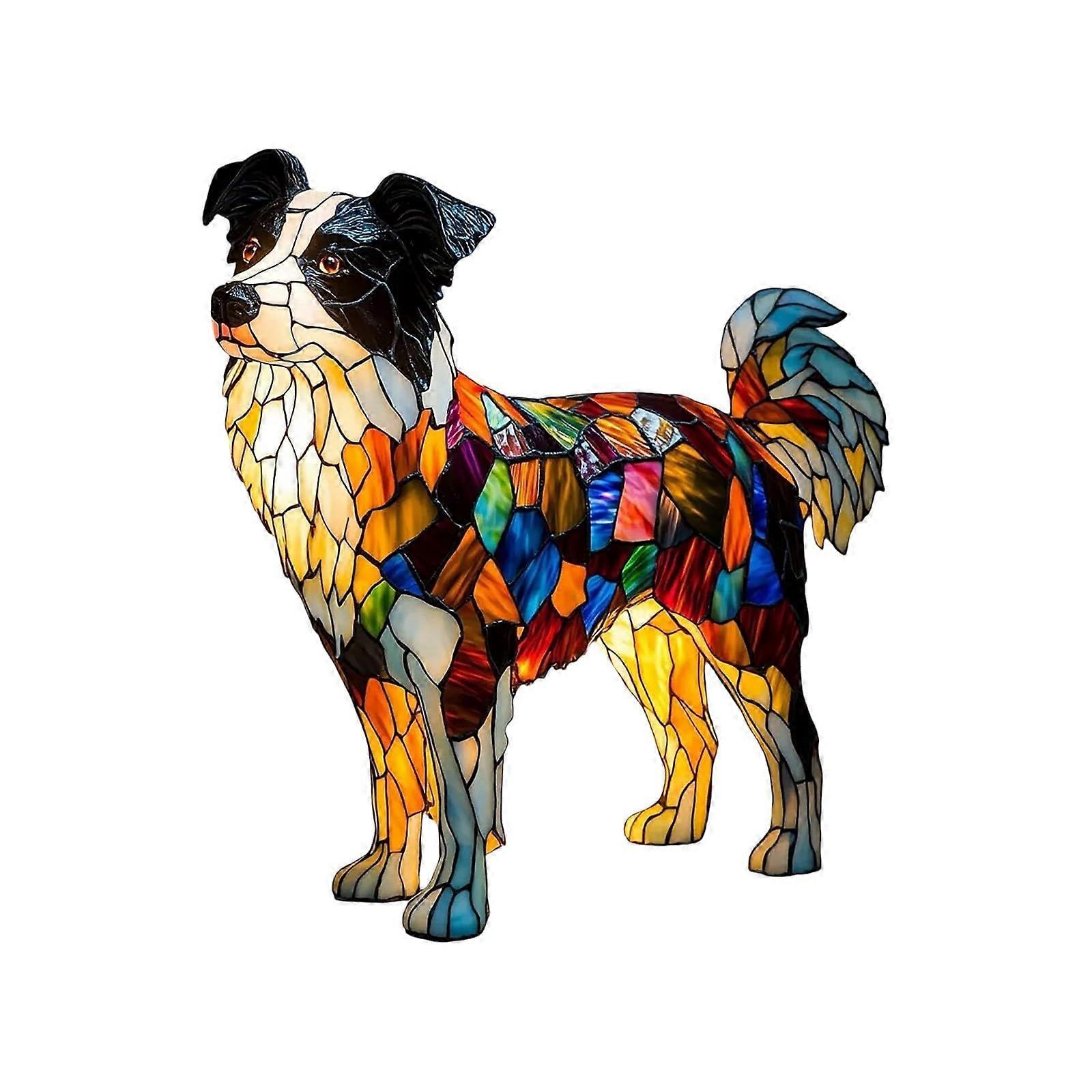 Labrador Dog Table Lamp with Vintage Resin Design, Warm White LED Night Light, USB Powered