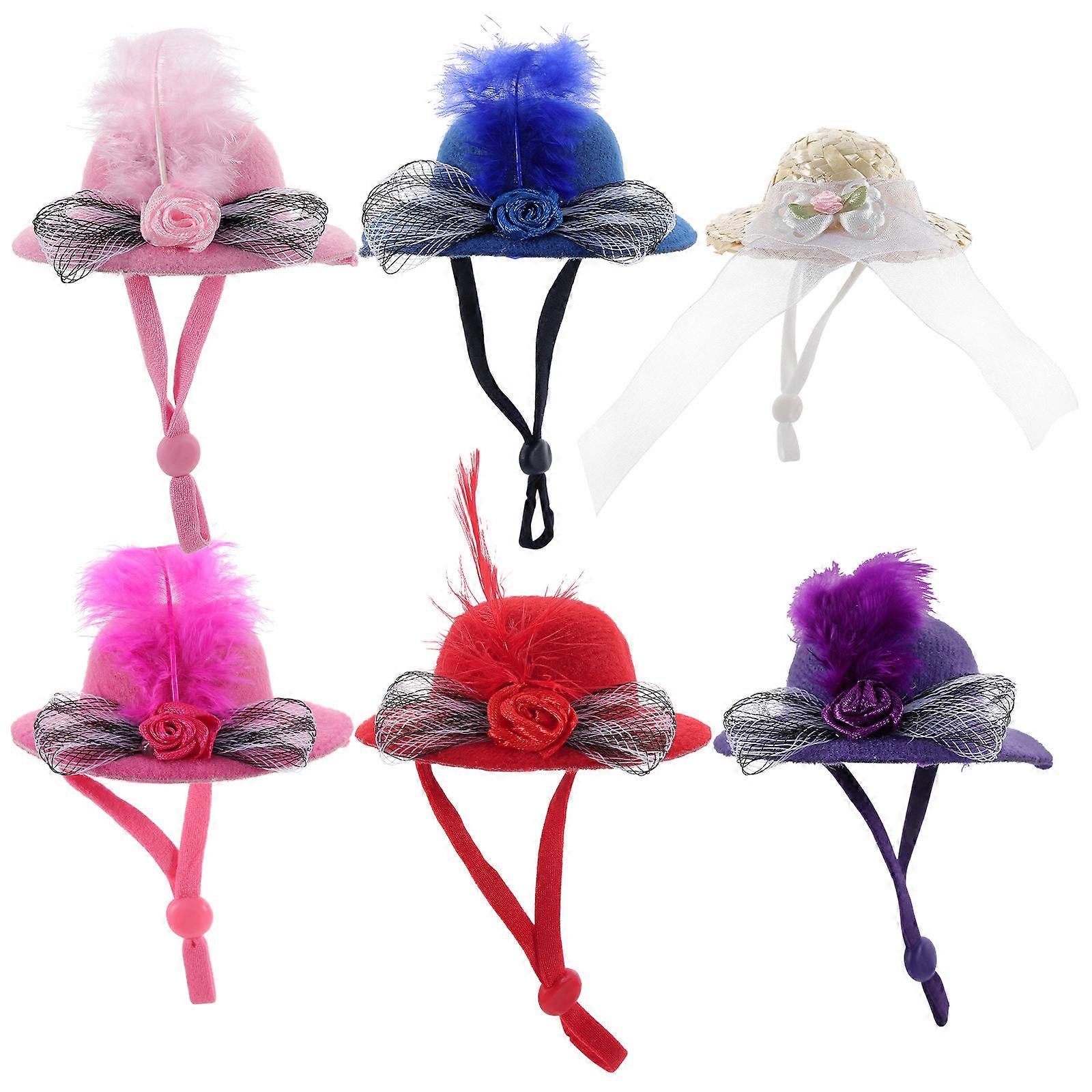 Miniature Tiny Hats Doll Hats 30Pcs Assorted Color Mini Caps for DIY
