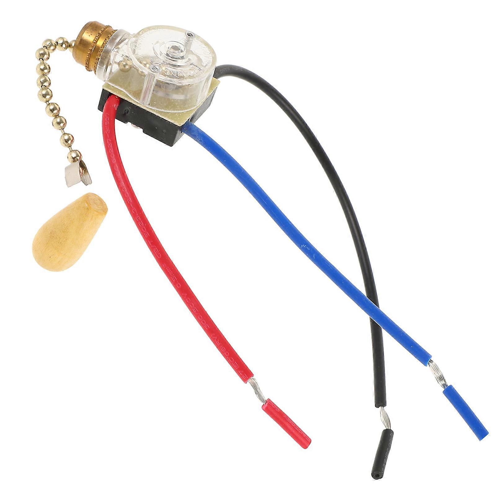 Fan Switch for Ceiling Fan Pull Chain Control on and Off Golden