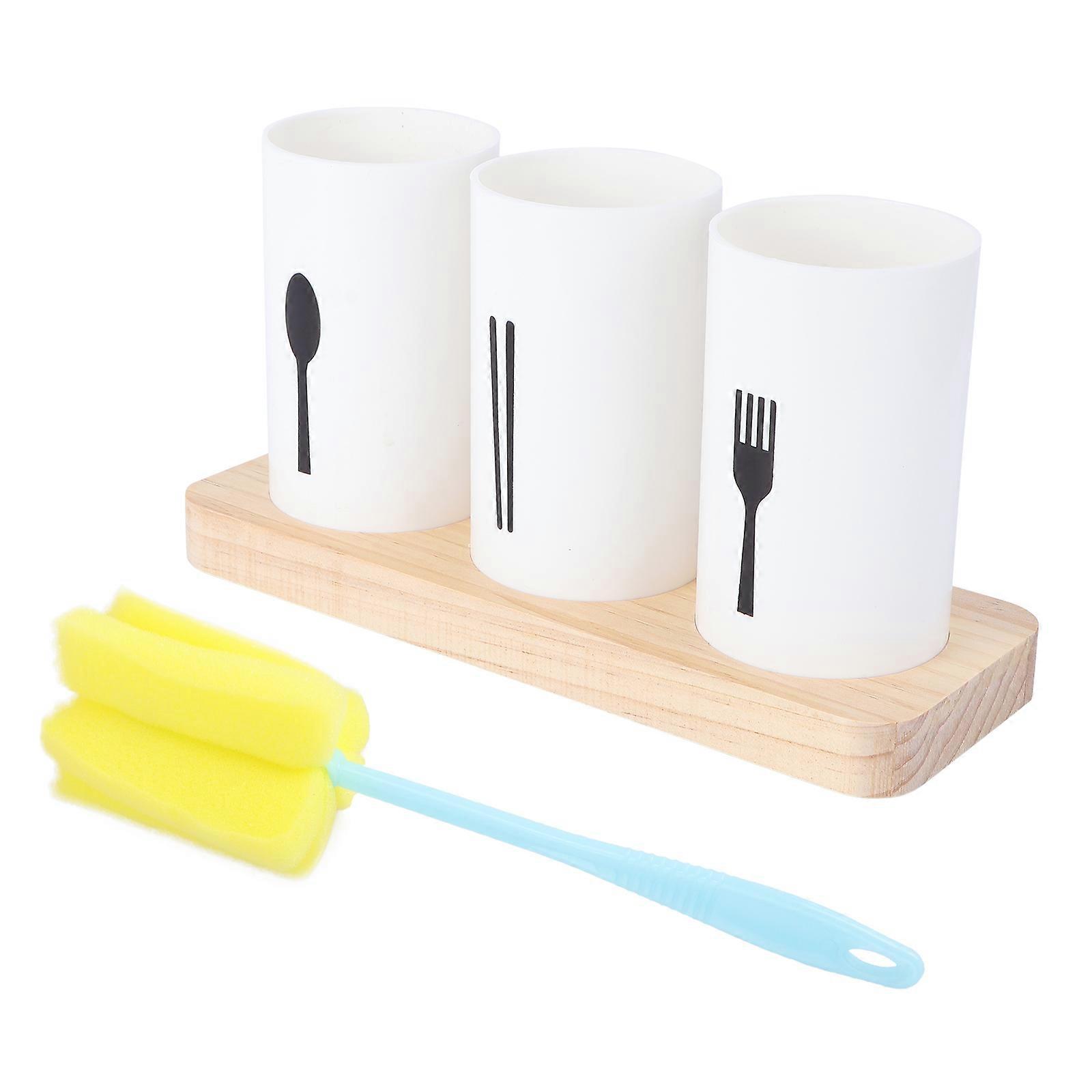 Countertop Utensil Holder Flatware Organizer for Kitchen Use 3Pcs