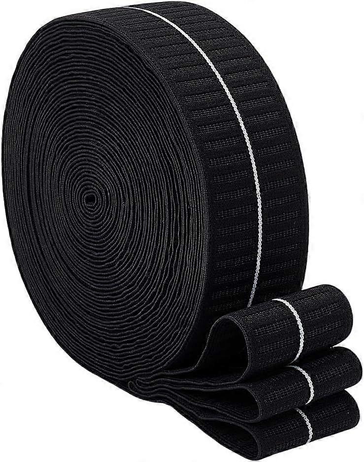 10 Yards Flat Polyester Elastic Cord 1.57inch Wide White Knit Elastic Bands Stretchy Band for Sewing and Elastic Crafting