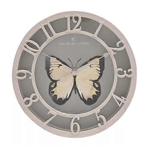Country Living Butterfly Outdoor Wall Clock